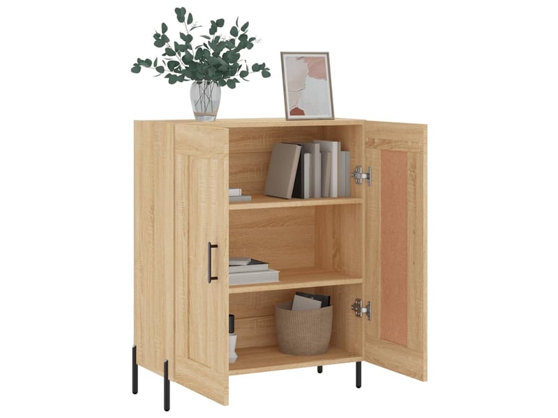  Buffet - bahut - meuble de rangement chêne sonoma 69,5x34x90 cm bois d'ingénierie  - Conforama D