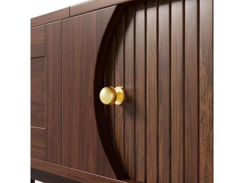  Meuble tv aspect noyer avec tiroirs de rangement, meuble bas de salon moderne, dimensions 170 × 39,5 × 38 cm pour votre salon  - Conforama R