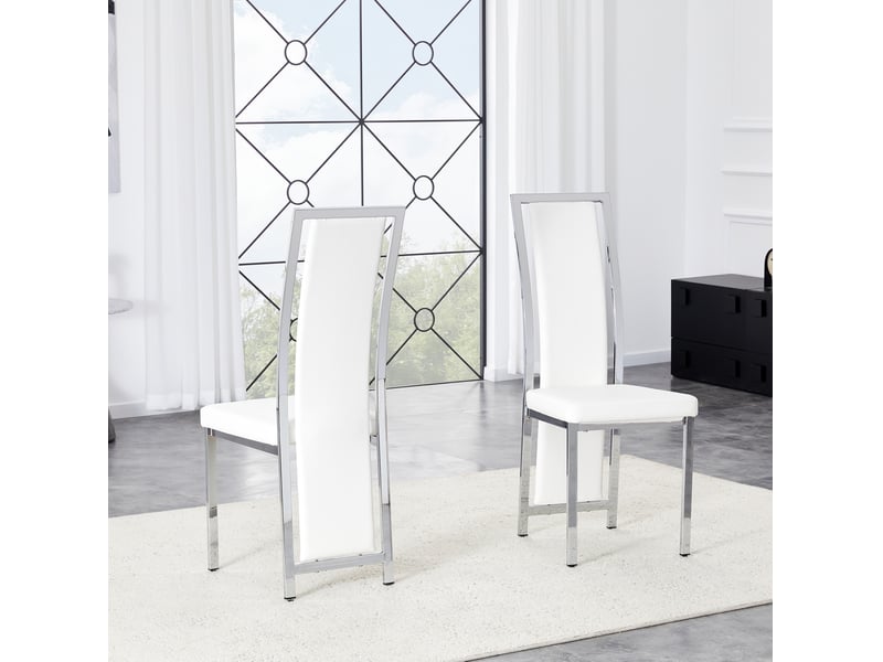 Lot de 2 chaises de salle à manger à dossier haut 109 cm evryae - Conforama C