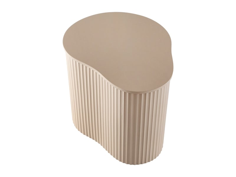  Bout de canapé organique laqué cachemire l47 cm - paz  - Conforama C