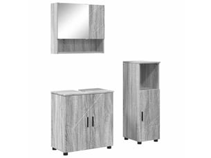 Ensemble de mobilier de salle de bain 3 pc gris sonoma cf64388