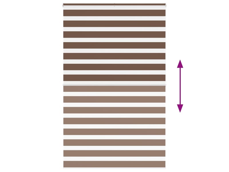  Store zèbre, store de fenêtre marron 145x200cm largeur du tissu 140,9cm polyester cf48681  - Conforama E