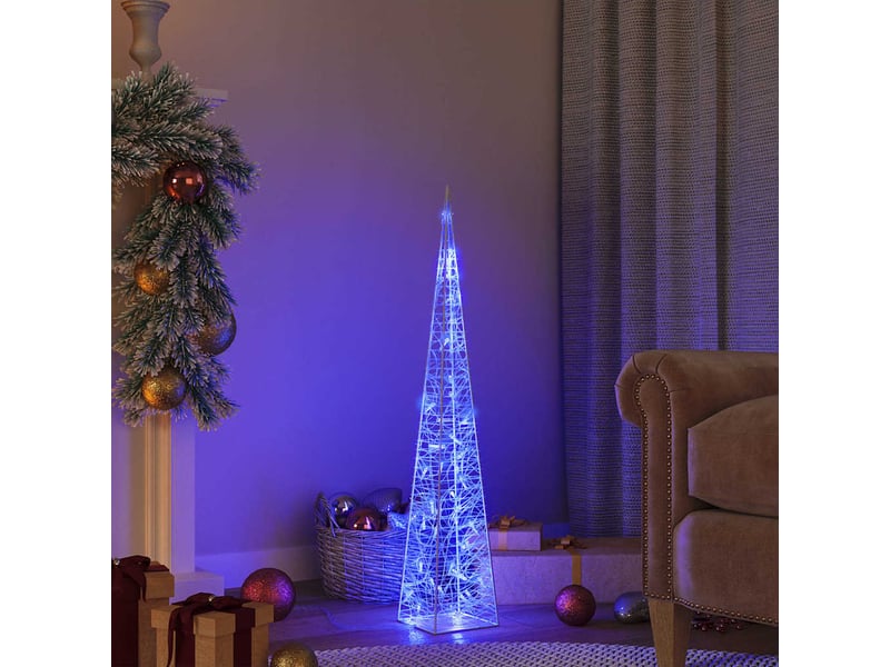Cône lumineux décoratif à led acrylique bleu 90 cm cf62144 - Conforama B