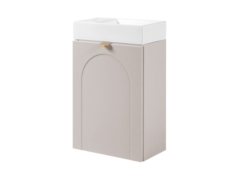  Ensemble lave-mains suspendu aura avec lavabo fika 40 cm cachemire mat k  - Conforama D
