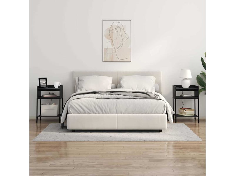  Table de chevet - cabinet de chevet - table de nuit chêne noir 40 x 40 x 61 cm bois d'ingénierie  - Conforama C