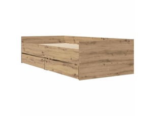 Lit simple 100x200 cm coloris marron