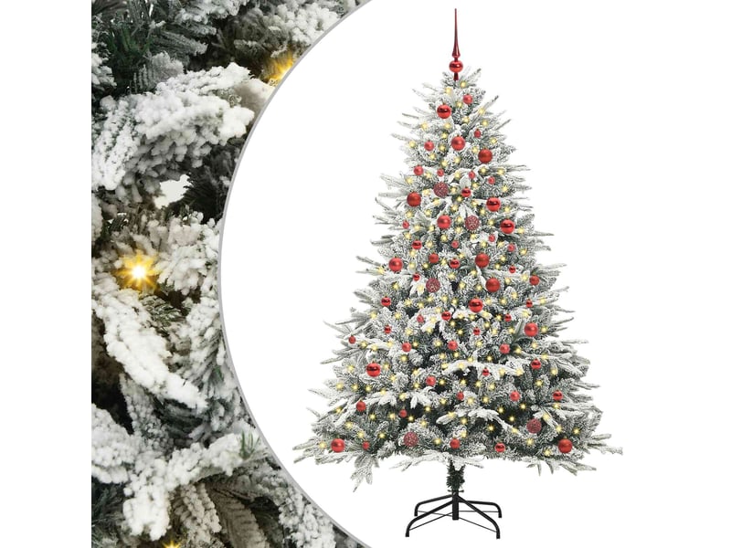  Sapin de noël, arbre de noël artificiel pré-éclairé avec ensemble de boules shl1927  - Conforama A
