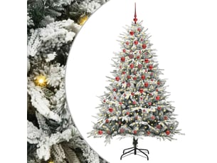Sapin de noël, arbre de noël artificiel pré-éclairé avec ensemble de boules shl1927