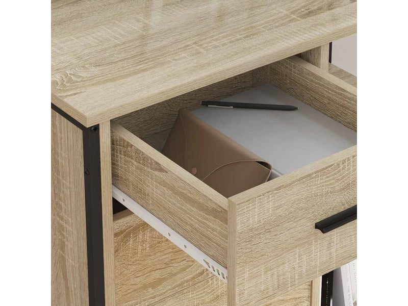 Commode chambre, cabinet avec station de charge 76 x 41 x 72 cm chêne sonoma - Conforama D