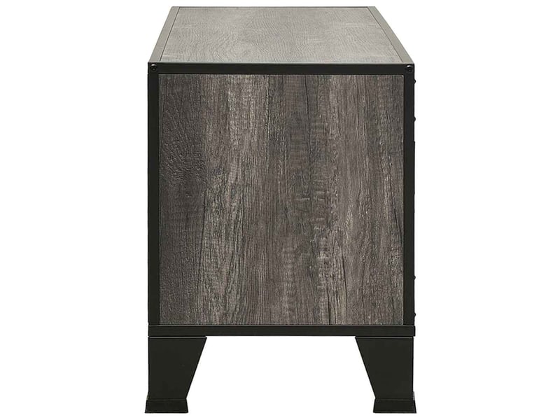  Meuble tv - banc tv - meuble de rangement gris 105x36x47 cm métal et mdf  - Conforama D