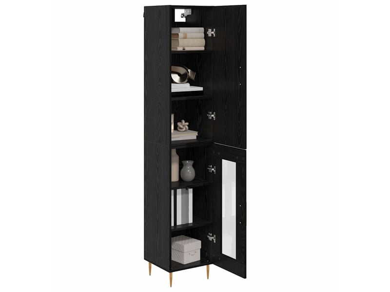  Buffet - haut armoire 2 pc chêne noir 34,5 x 34 x 180 cm  - Conforama C