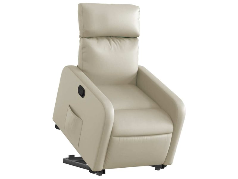 Fauteuil inclinable salon, fauteuil relax crème similicuir shl38234 - Conforama C