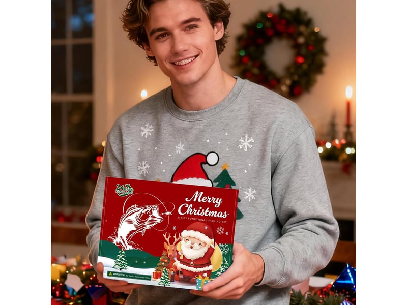  Calendrier de l’avent pêche 2026, 24 jours de leurres et accessoires de pêche, cadeau de noël pour pêcheur  - Conforama C