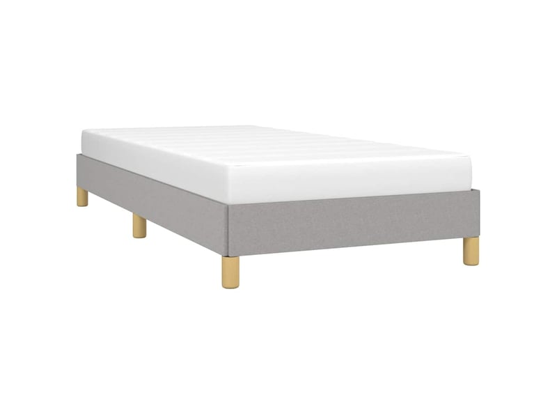  Lit simple- lit adulte -  cadre de lit sans matelas gris clair 100x200 cm tissu  - Conforama B