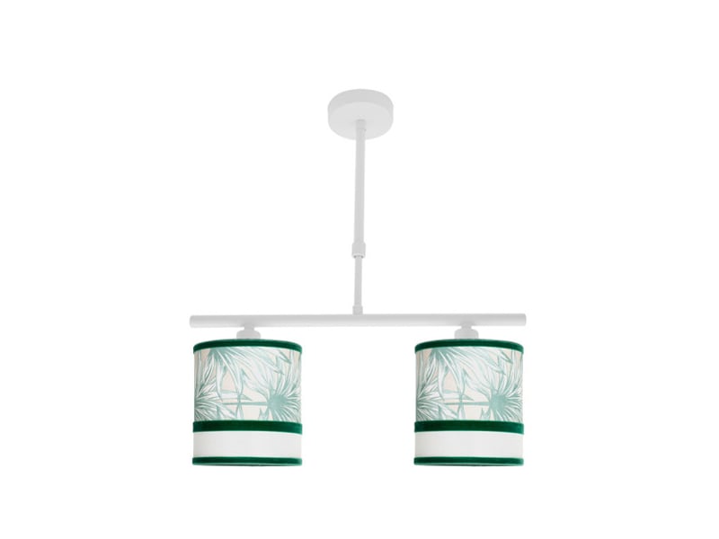  Lampe de plafond fabrilamp caledonia blancvert 2 x e14 hauteur réglable 44-61 cm 43x14 cm 248952006 - Conforama A