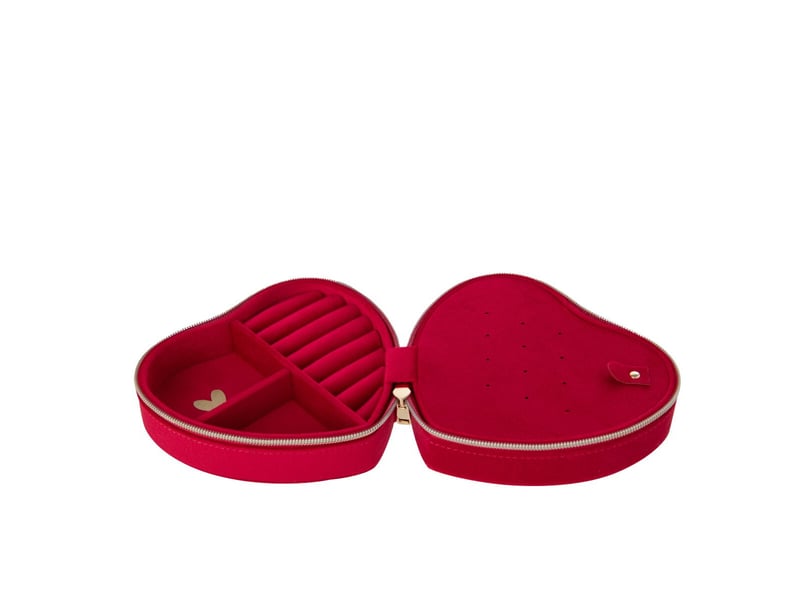  Boîte à bijoux cœur oto 15cm rouge  - Conforama C