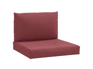 Lot de 2 coussins de palette, coussins de canapé rouge bordeaux mélangé tissu cf59604