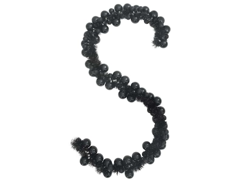  Guirlande de boules de noël led noir 186 cm polystyrène  - Conforama A