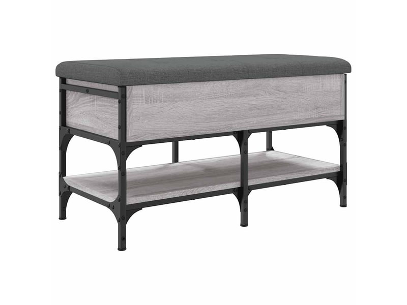  Banc à chaussures, banc de rangement sonoma gris 82x42x45 cm bois d'ingénierie  - Conforama A