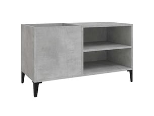 Armoire à disques, armoire de rangement gris béton 84,5x38x48 cm bois d'ingénierie
