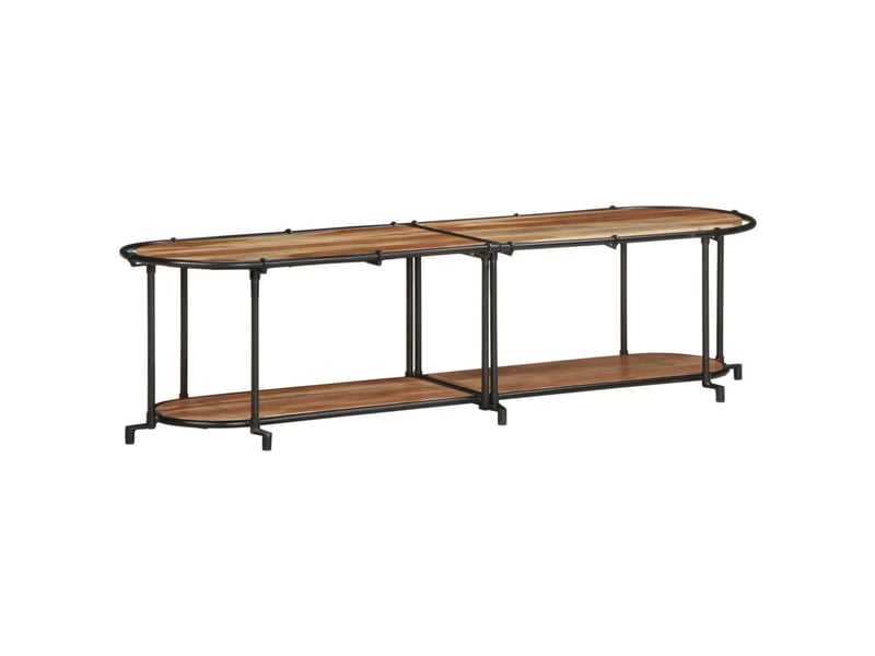  Meuble tv - banc tv - meuble de rangement 160x42x40 cm bois d'acacia massif  - Conforama A