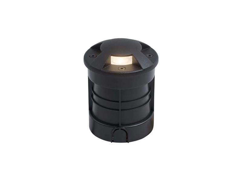 Ensemble de 6 spots de sol modernes noirs gu10 50mm effet 4 lumières ip65 - cellar  - Conforama C
