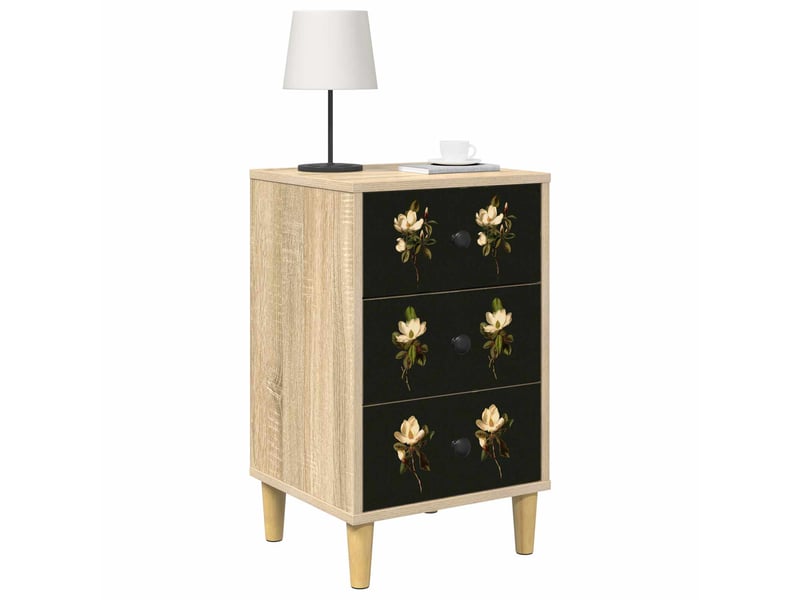  Table de chevet - cabinet de chevet - table de nuit bremen 2 pc chêne sonoma 36 x 33 x 60 cm  - Conforama B