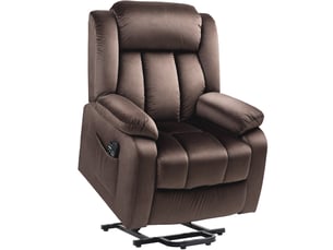 Fauteuil relax électrique  <strong>BEAOK</strong> Velours marron
