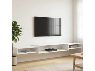 Meuble tv coloris blanc 220 cm <strong></strong>  <strong></strong>