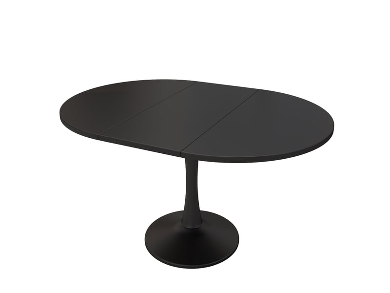  Table extensible ovale noire 100-140 x 100 cm Fay Lum - Conforama E