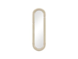 Miroir ovale à fixer coloris beige - 160 cm x 50 cm