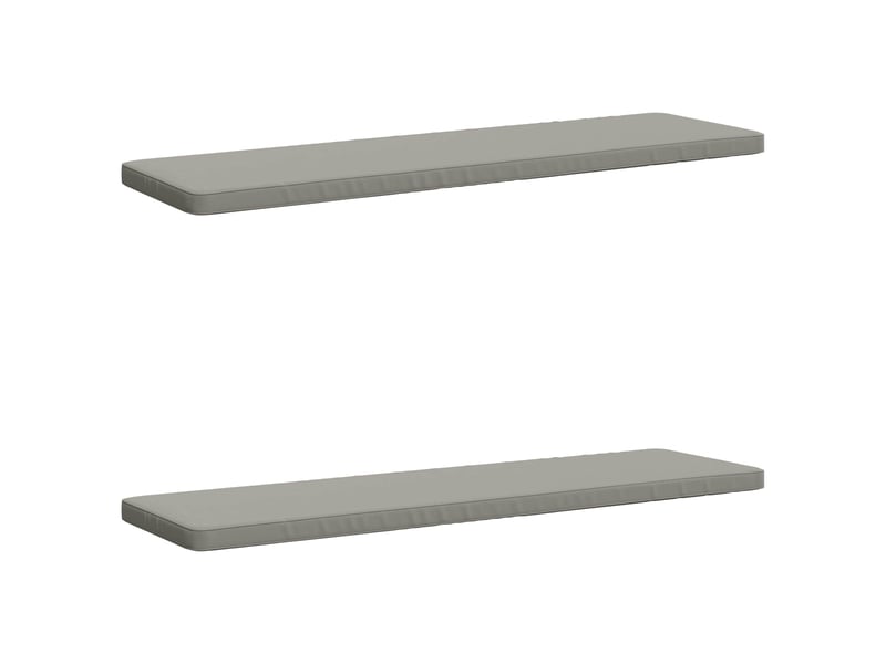  Lot de 2 coussins de banc, coussins d'assise vught 100 % polyester gris cf57980  - Conforama A