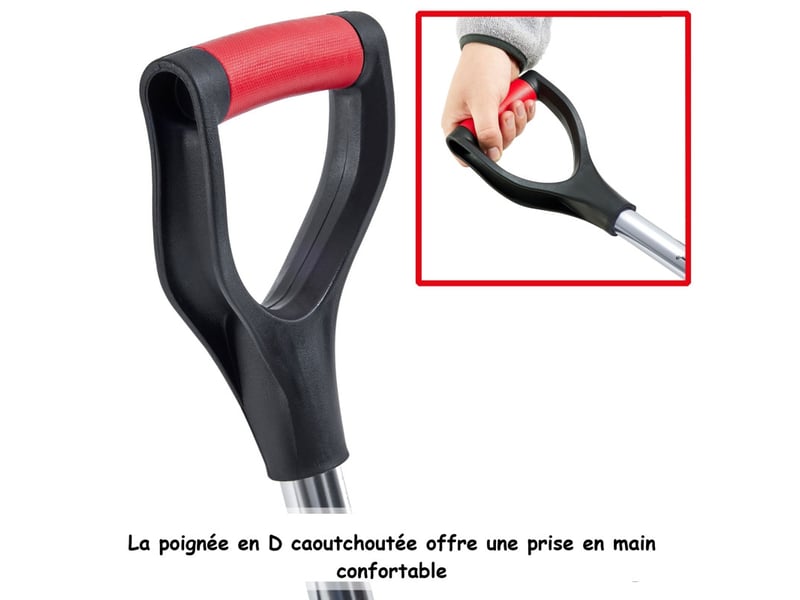  Pelle à neige en aluminium largeur 46 cm pelle de déneigement légère et robuste  - Conforama D