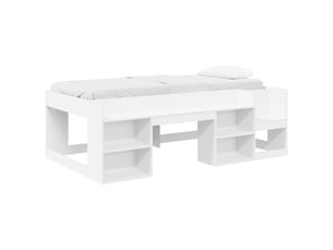 Lit simple 80x200 cm coloris blanc