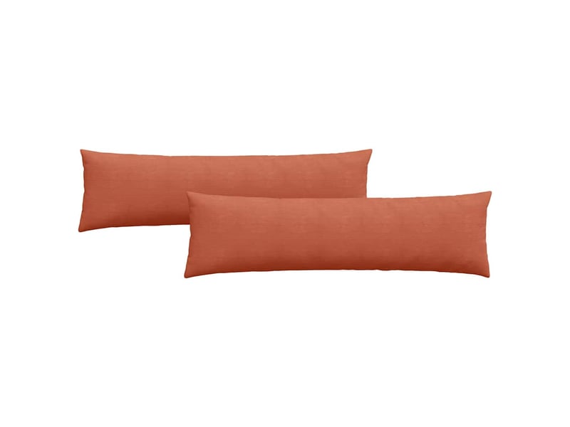 Lot de 2 coussins de canapé, coussins décoratifs rouge orange 145 x 40 cm cf59157 - Conforama A