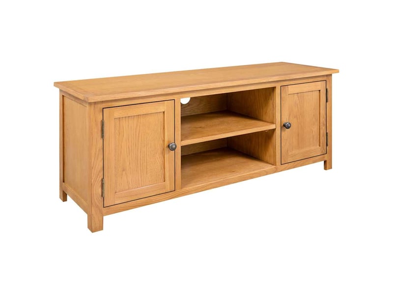  Meuble tv - banc tv - meuble de rangement 110x35x44 cm bois de chêne massif  - Conforama B