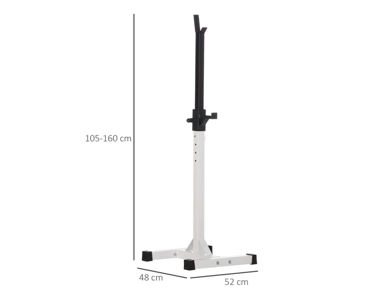  Support universel pour haltères en acier, hauteur réglable sur 12 niveaux, charge maximale 150 kg  - Conforama E