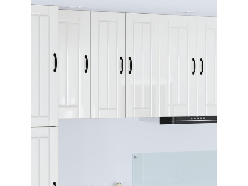  Meuble mural de cuisine, armoire de cuisine 2 pcs blanc brillant bois d'ingénierie shl4402  - Conforama B