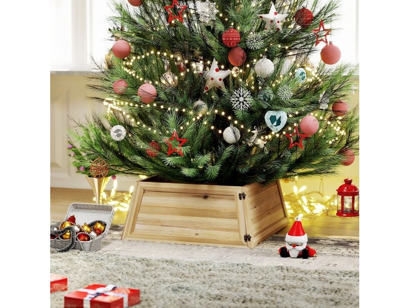  Cache-pied de sapin 65x65x27 cm rustique bois naturel  - Conforama B