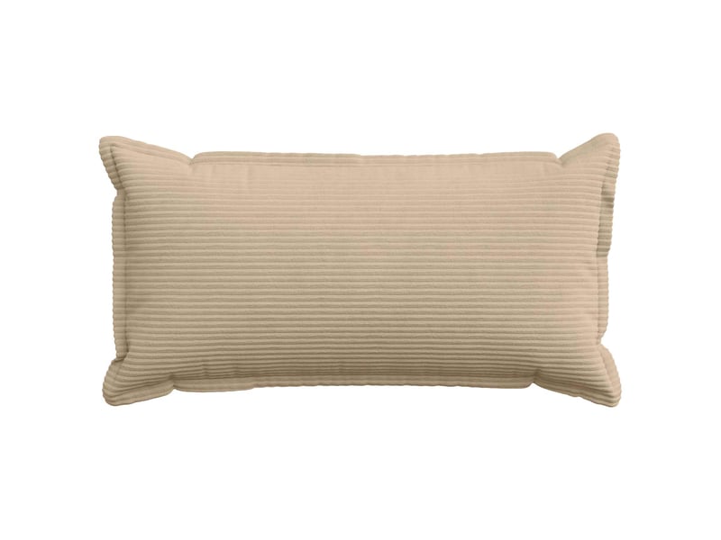  Lot de 6 housses de coussin houten taupe 40 x 80 cm velours côtelé cf49860  - Conforama A