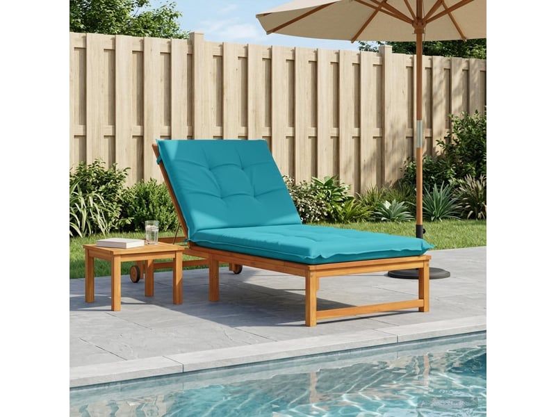 Coussin de transat, coussin pour bain de soleil gemert 100 % polyester turquoise cf56213 - Conforama B