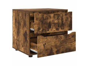 Armoire de rangement design épuré ajustable 60 x 48 x 57 cm en bois d'ingénierie chêne fumé 02_0054606