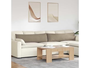 Lot de 2 coussins de canapé, coussins décoratifs tissu taupe 145 x 40 cm cf58952