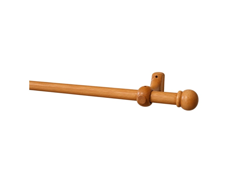  Kit tringle à rideaux en bois embouts anglais d20 mm 180 cm  - Conforama A