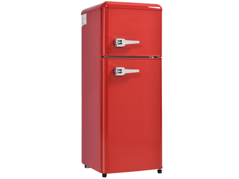 Réfrigérateur congélateur rétro 92 l, 2 portes, 41 × 105,5 cm, congélateur 28 l, led