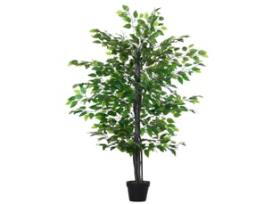 Arbre artificiel plante artificielle ficus h.1,45 m tronc branches liane lichen feuilles grand réalisme pot inclus