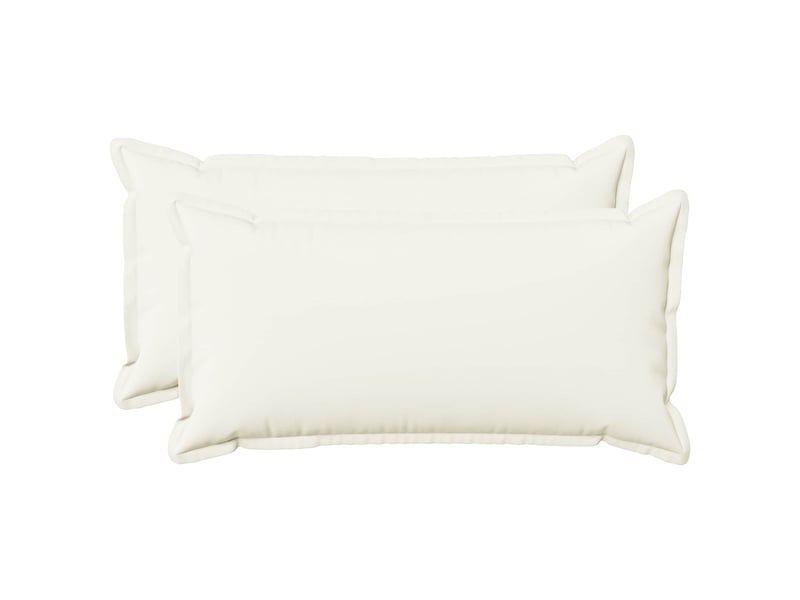  Lot de 2 coussins avec oreiller, coussins décoratifs houten blanc lin synthétique cf51128  - Conforama B
