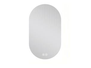 Miroir de salle de bain - 60x90 cm - miroir lumineux mural avec led antibuée, variateur d'intensité et verre de trempé - argenté