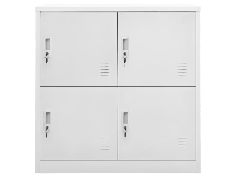  Armoire à casier, rangement de bureau gris clair 90x45x92,5 cm acier  - Conforama A