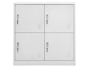 Armoire à casier, rangement de bureau gris clair 90x45x92,5 cm acier